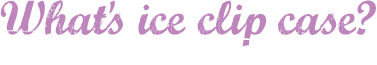 What's ice clip case?　アイスクリップケースとは