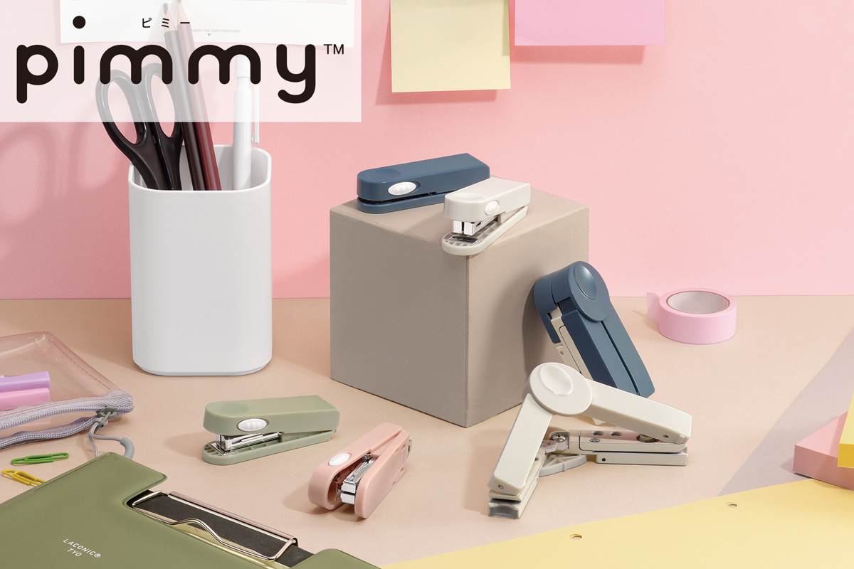 「スぺパ」を意識した小型文具シリーズ＜pimmy（ピミー）＞のイメージ画像。